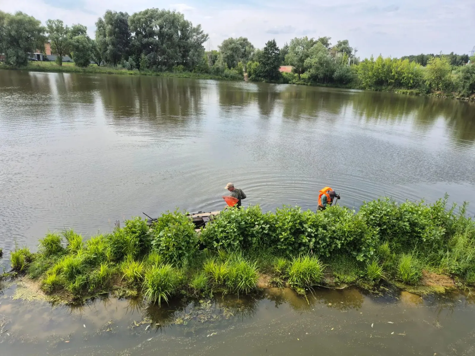 Более 140 кубометров отходов и мусора вывезли в ходе очистки Токарёвского озера в Люберцах