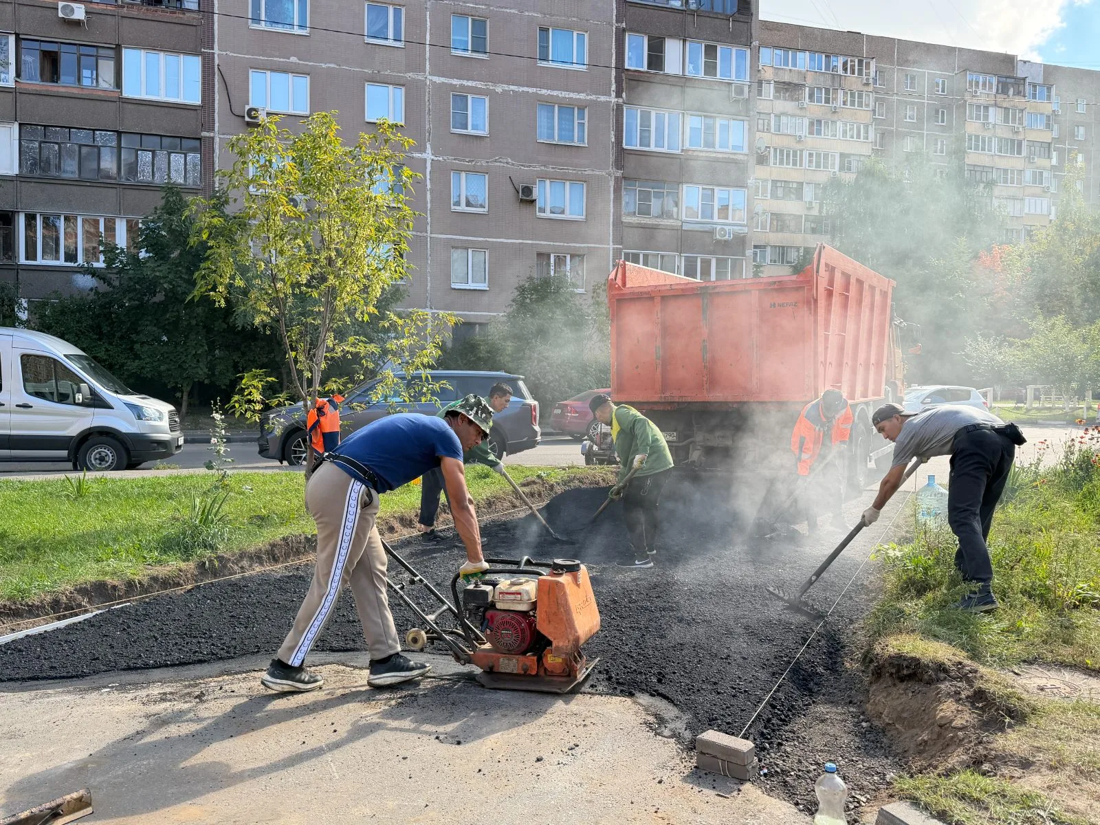 Ямочный ремонт выполнили в 45 дворах Дзержинского городского округа Люберцы