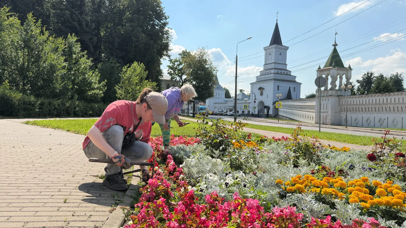 Более 50 тысяч однолетних цветов украсили городские клумбы в Дзержинском городского округа Люберцы