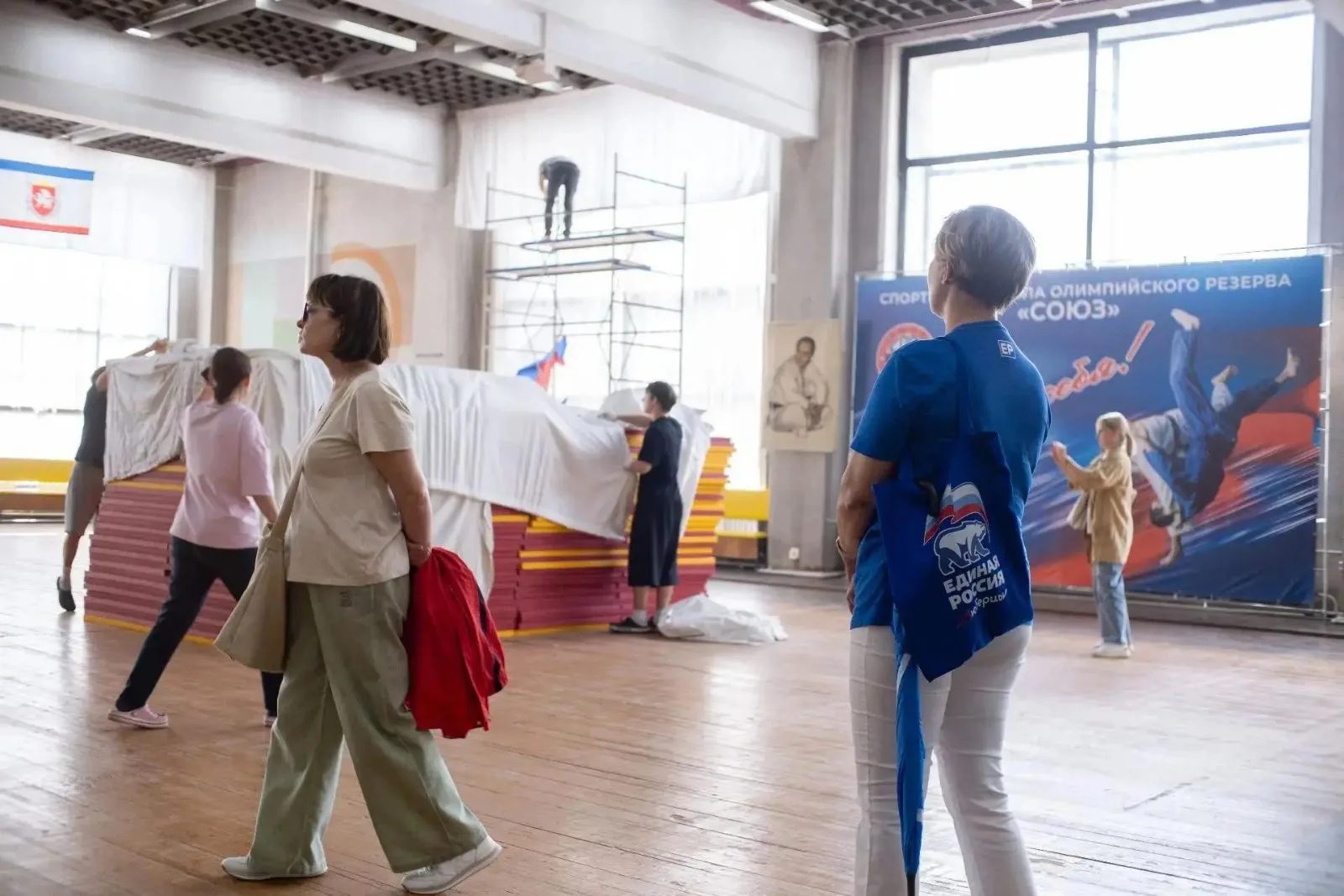 Спортшколу «Союз» ремонтируют в Дзержинском
