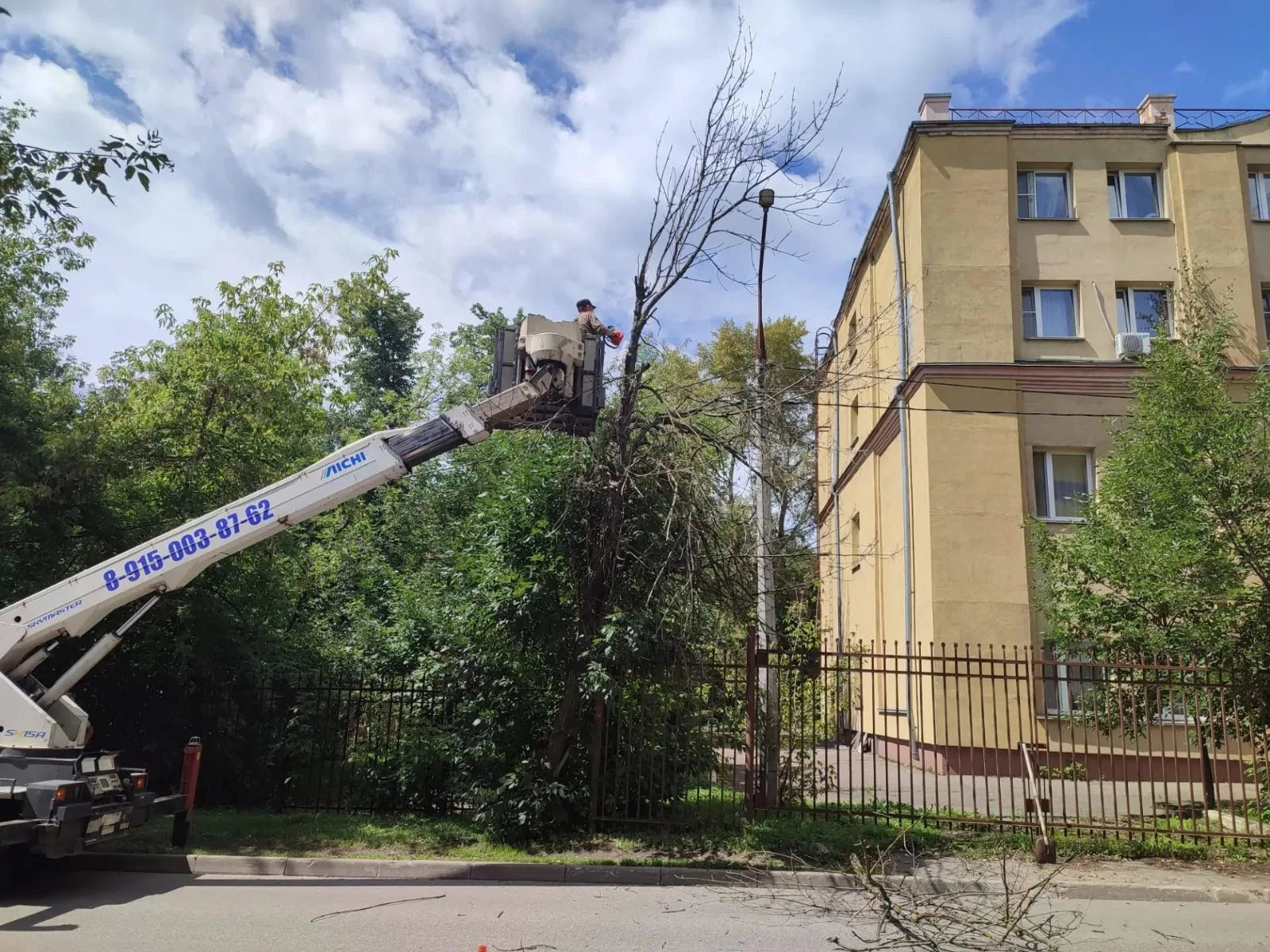 207 кубометров порубочных остатков вывезли для утилизации с улично-дорожной сети Люберец за неделю
