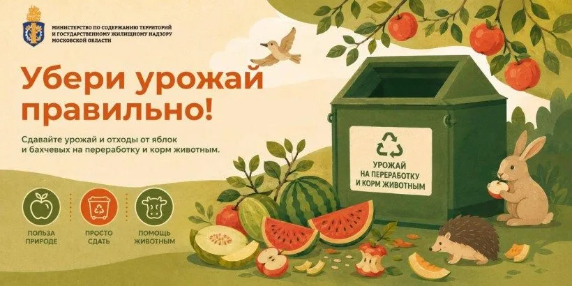 Жители Люберец могут сдать фрукты и овощи в переработку