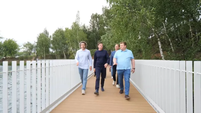 Почти наполовину завершено благоустройство Коренёвского карьера в Люберцах