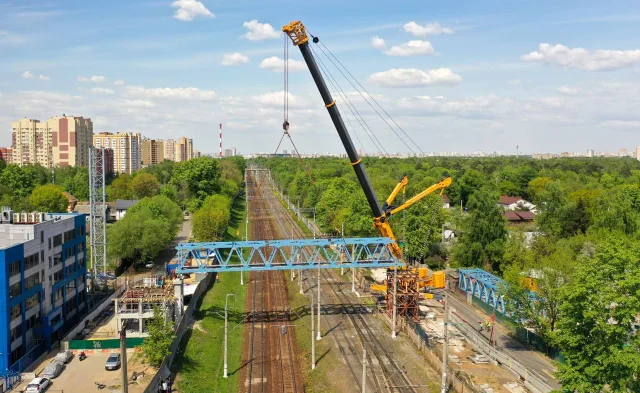 Надземный переход через железную дорогу досрочно откроют в Люберцах летом