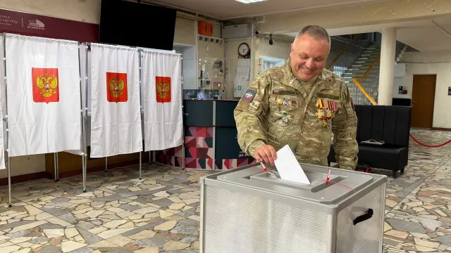 Ветераны СВО приняли участие в голосовании в Люберцах