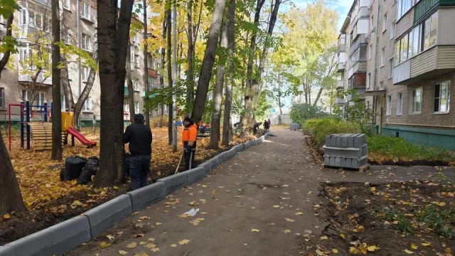 В поселке Люберец началось благоустройство двора на улице Гаршина